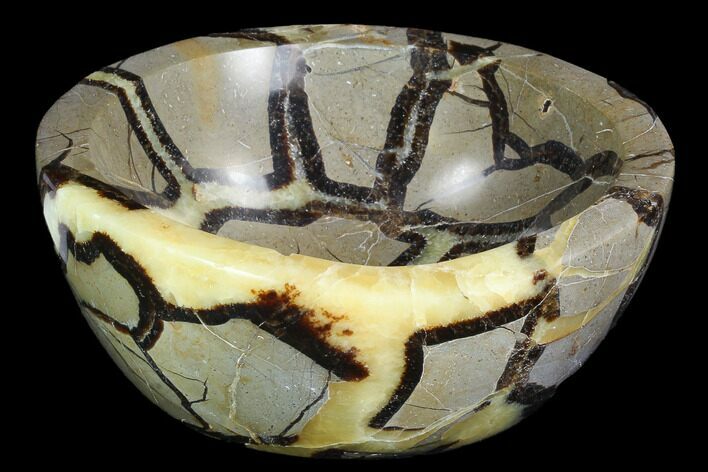 Polished Septarian Bowl - Madagascar #98266